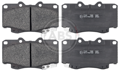 A.B.S. 37649 brake pad set, disc brake for front axle of Toyota 044650K020, 044650K070