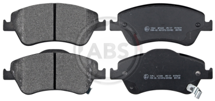 A.B.S. 37620 brake pad set, disc brakes for front axle of Toyota 04465-02160, 04465-02200