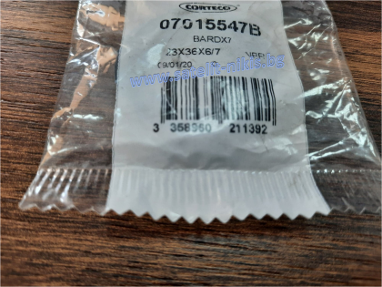  CORTECO 07015547B BARDX7 Simmerring ( AW RD-right helix)  23x36x6/7 NBR   for  manual transmission of  CITROEN,FIAT,LANCIA,PEUGEOT,TOYOTA