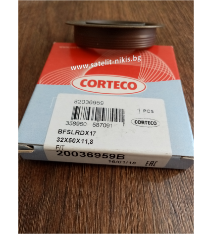 CORTECO 20036959B BFSLRDX17 Simmerring 32x50x11.8 RD right helix  FPM/TFE for differential of  CITROEN, FIAT, LANCIA, PEUGEOT