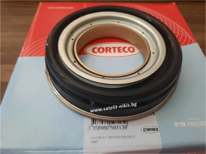  CORTECO 19037033B   RWDR-K7 Simmerring (KASSETTE )  56x105/109.5x25 NBR , wheel hub of JOHN DEERE-RE208256