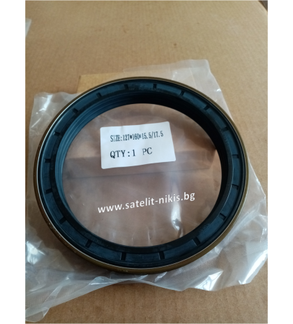 Oil seal   RWDR-K7 Simmerring  (CASSETTE) 127x160x15.5/17.5 NBR,  за  GRAZIANO TRANSMISSIONI 3292083, JCB 90450025 