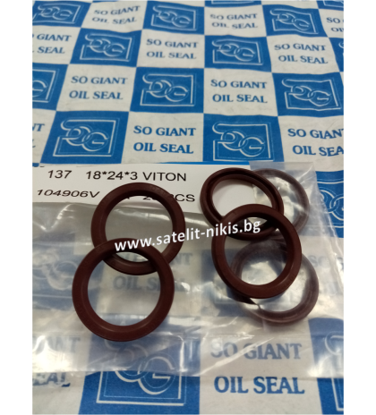 Oil seal   AOF 18x24x3 Viton SOG/TW