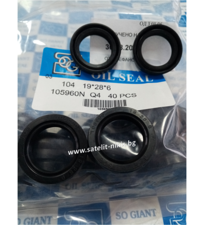 Oil seal   AS 19x28x6 NBR SOG/TW