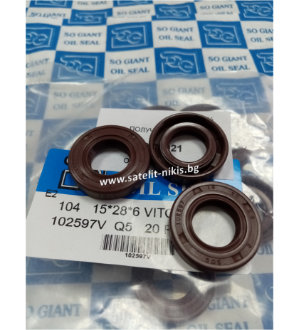 Oil seal   AS 15x28x6 Viton SOG/TW