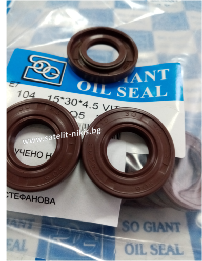 Oil seal   AS 15x30x4.5 Viton SOG/TW