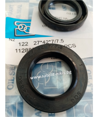 Oil seal   TCV (122) 27x42x7/7.5 NBR SOG/TW , for hydraulic pumps,motors and hydrodynamic couplingsи