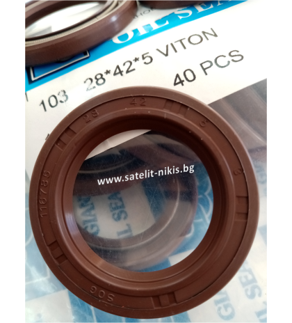 Oil seal   A 28x42x5 Viton SOG/TW