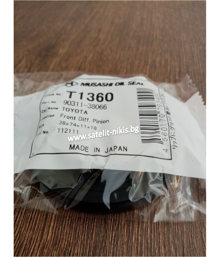 Oil seal UES-9 38x74x11/18 W Musashi T1360, диференциал на Toyota, OEM 90311-38066
