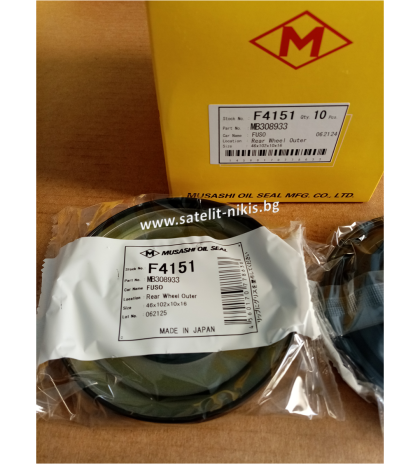 Oil seal ADS-S 46x102x10/16 Musashi F4151,   rear wheel hub outer of  Mitsubishi Fuso  MB308933