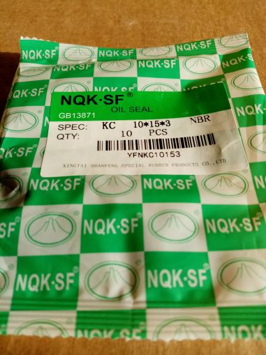 Oil seal  ASOF 10x15x3 NBR NQK.SF/China 