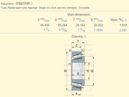 Bearing 3782/3720 FBJ, 3782/3720 FBJ, EATON 658981/660181, EATON 660181 ...