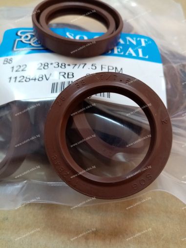 Oil seal TCV (122) 28x38x7/7.5 Viton SOG/TW , for hydraulic pumps,motors and hydrodynamic couplings