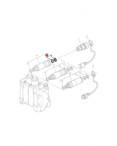Комплект уплътнения за бутален клапан (разпределител)  S.42142, Massey Ferguson 3477804M1