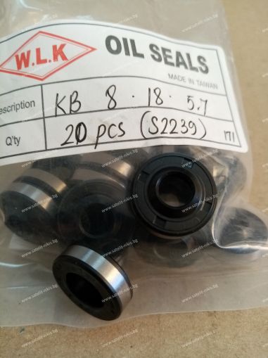 Oil seal KB (BS OF) 8x18x5.7 NBR  WLK/TW , KUBOTA S 280,MITSUBISHI MP410C,TRP-4AS,YANMAR AP60