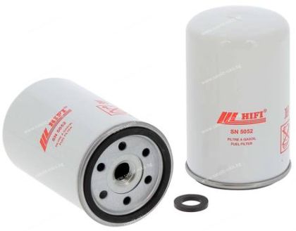 Fuel filter SN 5052 HIFI FILTER for AMMANN,BENATI,BMC,BOMAG,CASE,CUMMINS,DONGFENG,DOOSAN DAEWOO,FIAT HITACHI,FIAT KOBELCO,GROOVE,HYUNDAI,KOMATSU,MANITOU,NEW HOLLANF,SANY,TATA,TIMBERJACK,YTO