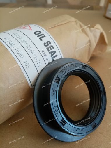 Oil seal  TCA65Y 35x52/64x11/12 NBR WLK/TW, for front wheel hub of KUBOTA 5-08-101-22,63733-17150,6E040-57340,AE2074E 