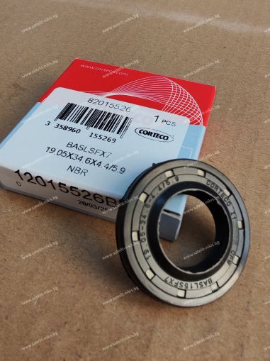 Oil seal BASLSFX7 (ASW) 19.05x34.6x4.4/5.9 12015526B CORTECO , for steering TRW 34008079