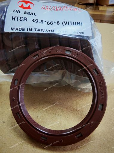 СЕМЕРИНГ HTCR 49.8x66x8 Viton Marvel/TW , за  колянов вал (предна страна) на мотокари TOYOTA 4Y 90311-50951-71/BH4165E