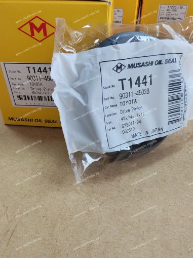 Oil seal  TC9 (UES-9) 45x74x11/18 R NBR Musashi/Japan , for rear differential of LEXUS,TOYOTA  90311-45028,T1441   