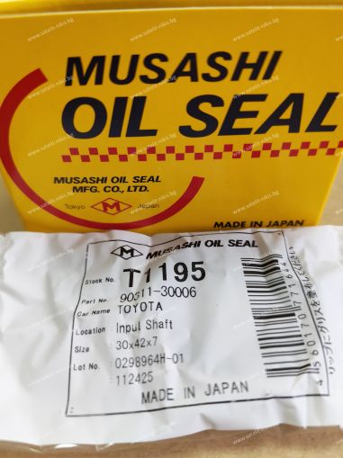 Oil seal  UE (TC) 30x42x7 R NBR Musashi/Japan , for transmission of LEXUS,TOYOTA  90311-30006, 90311-30002,T1195   