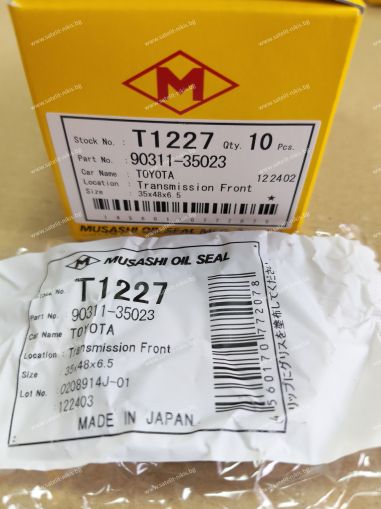 Oil seal  UE (TC) 35x48x6.5 R NBR Musashi/Japan , for transmission of TOYOTA 90311-35023,T1227
