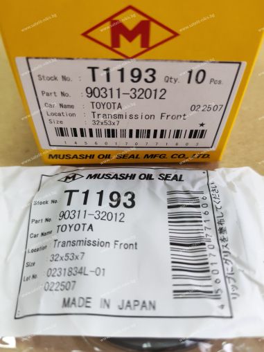 Oil seal  UE (TC) 32x53x7 R NBR Musashi/Japan , for transmission of TOYOTA 90311-32012,T1193