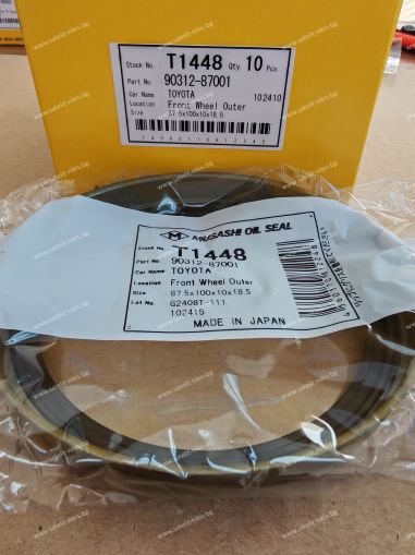 Oil seal  KES-59S 87.5x100x10/18.5 NBR Musashi/Japan , for transfer case of TOYOTA  90312-87001,T1448  