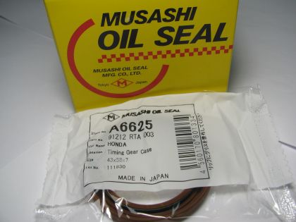 Oil seal TC (AS) 43x58x7 R Silicone Musashi/Japan , front crankshaft of  Honda 91212 RTA 003 ,A6625