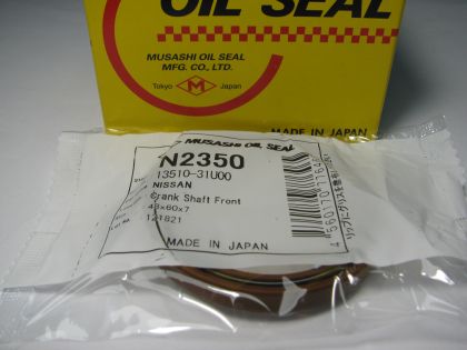 Семеринг TC (AS) 48x60x7 R Brown Silicone Musashi/Japan , за колянов вал на  Infiniti,Nissan,Renault  13510-31U00 , 1351031U10,N2350    