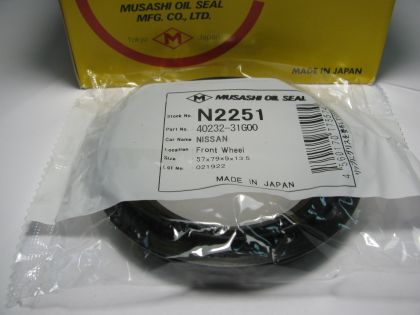 Oil seal UDS-59S 57x79x9/13.5 NBR Musashi/Japan , for front wheel hub of Nissan 40232-31G00 ,N2251   
