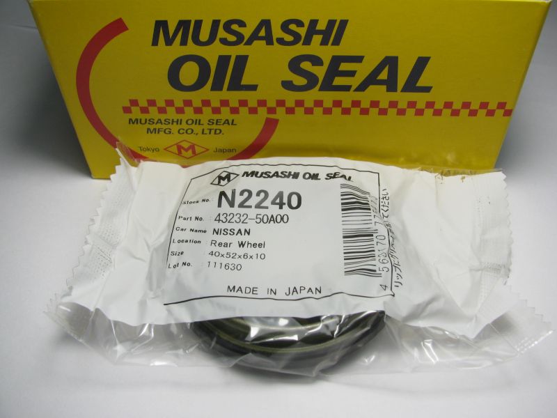 Oil seal UDS-S 40x52x6/10 NBR Musashi N2240, wheel hub of Nissan 