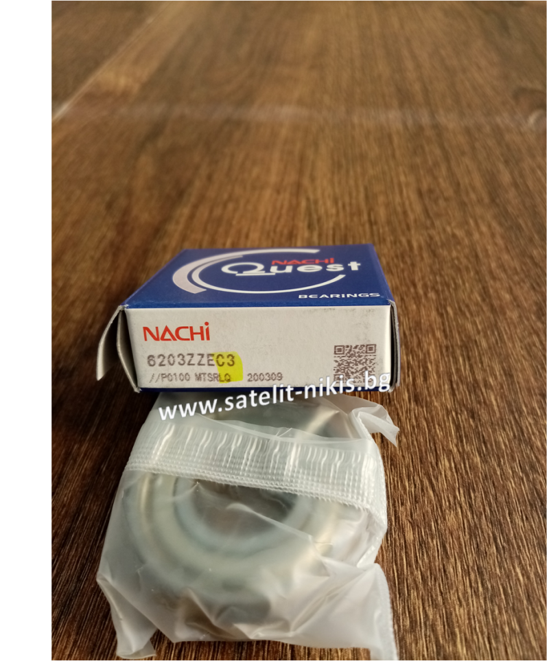Nachi 6203-10 ZZ C3 Ball Bearing - 5/8" Bore, 40mm OD, 12mm Width - Made In Japan