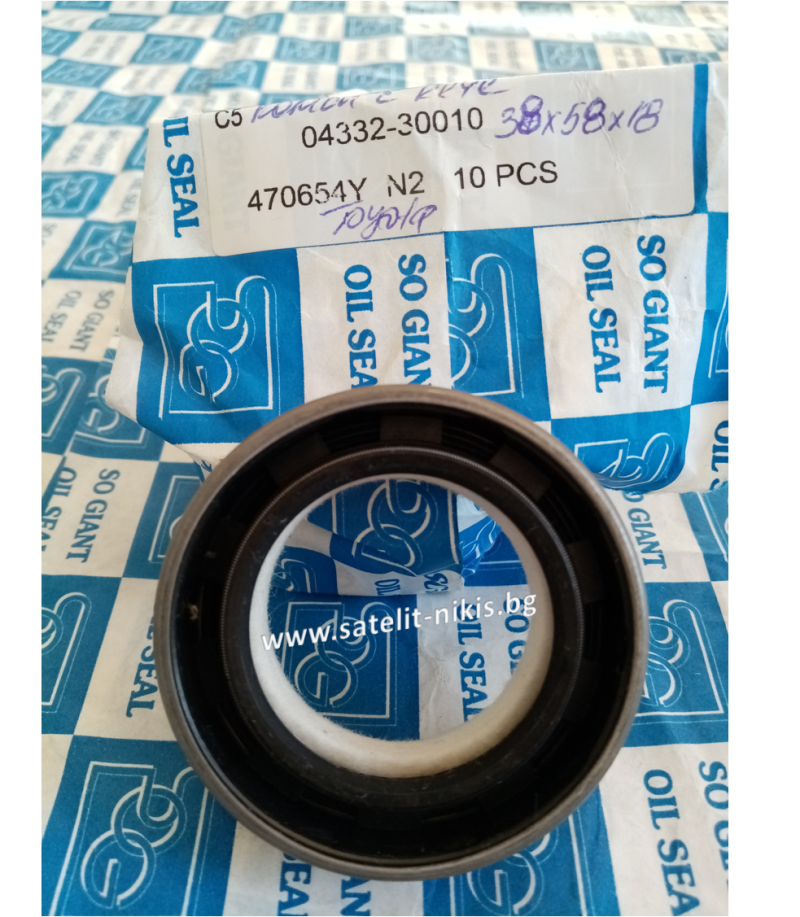 Oil seal (3) 38x58x18 with felt NBR SOG/TW, TOYOTA 04332-30010 