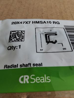Oil seal HMSA10 RG (ASW) 20x47x7 SKF/Sweden