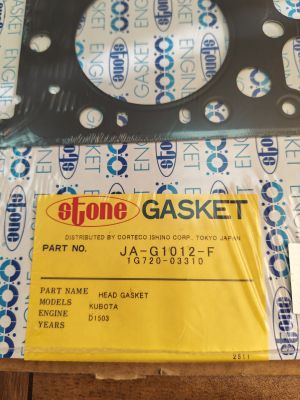 Cylinder head gasket   JA-G1012-F STONE/Japan , for engines Kubota 1G720-0331-0
