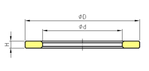 Buffer seal HBI 37.72x52.14x2.92 PU95 WYS/Korea, up to 350 bar, Caterpillar 3Y-8948