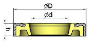 Metal-clad wiper DLW 110x130x10 PU95 + SPCC WYS, HITACHI 4083972