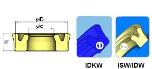 Hydraulic rod seal IDW 38.1x47.62x6.35 PU92 WYS/Korea, up to 350 bar