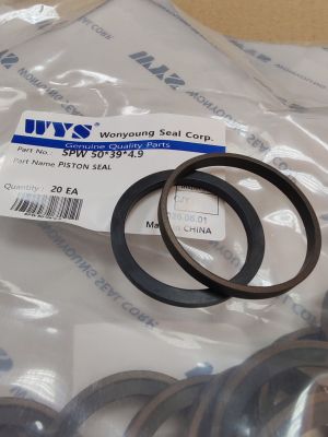 Hydraulic piston seal SPW 50x39x4.9 PTFE + NBR WYS/Korea, Komatsu 07161-10050,707-44-50070