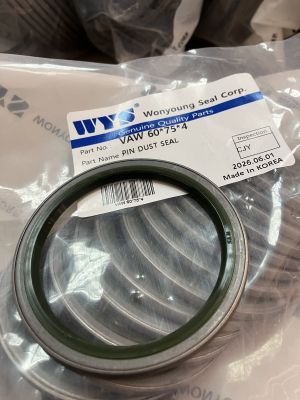 Pin dust seal VAW 60x75x4 PU95 + cold-rolled carbon steel WYS, Komatsu 07145-00095