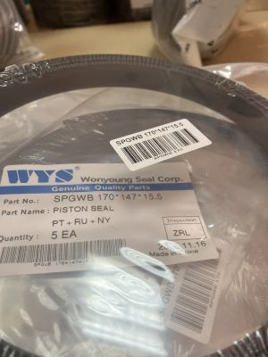Хидравлично уплътнение за бутало  SPGWB 170x147x15.5 PTFE + NYLON + NBR WYS/Korea, до 500 bar, Hitachi 4370062
