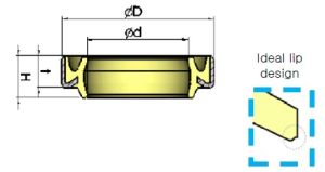 Двойно действащ метален чистач DKBW 90x104x8/11 PU95 + SPCC WYS/Korea, KOMATSU 07016-00908,VOLVO 9564-20900