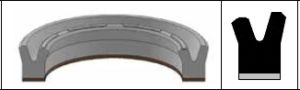 Hydraulic rod seal kit IUY 70x83x13 NBR85 + PA(Polyamide) + MoS₂+Y7116 WYS/Korea, up to 300 bar, Komatsu 707-51-60030, 707-51-60060, 707-51-60211