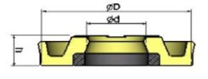 Buffer seal for rod  HBW (HBY) 65x80.5x6 TPU94+PA80 up to 450 bar WYS/Korea, CATERPILLAR 093-1482,A04601014, Komatsu 707-51-65630