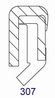 Чистач VAY (307) 45x55x4 NBR SOG/TW , KOMATSU 07145-00045