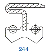 Oil seal DB (B-DUO) 105x135x18 NBR SOG/TW, KOMATSU 6130-21-4231