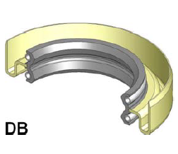 Oil seal DB (B-DUO) 105x135x18 NBR SOG/TW, KOMATSU 6130-21-4231