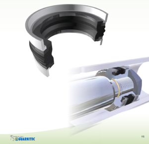 Hydraulic piston seal TPM/P 127x101.6x32.15 NBR+TPE+POM up to 350  bar GUARNITEC/Italy, TPM/P 9613, TPM/P 5000-4000
