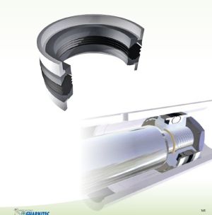 Хидравлично уплътнение за бутало PDE 110x90x35 NBR+TPE+POM  до 700  bar GUARNITEC/Italy